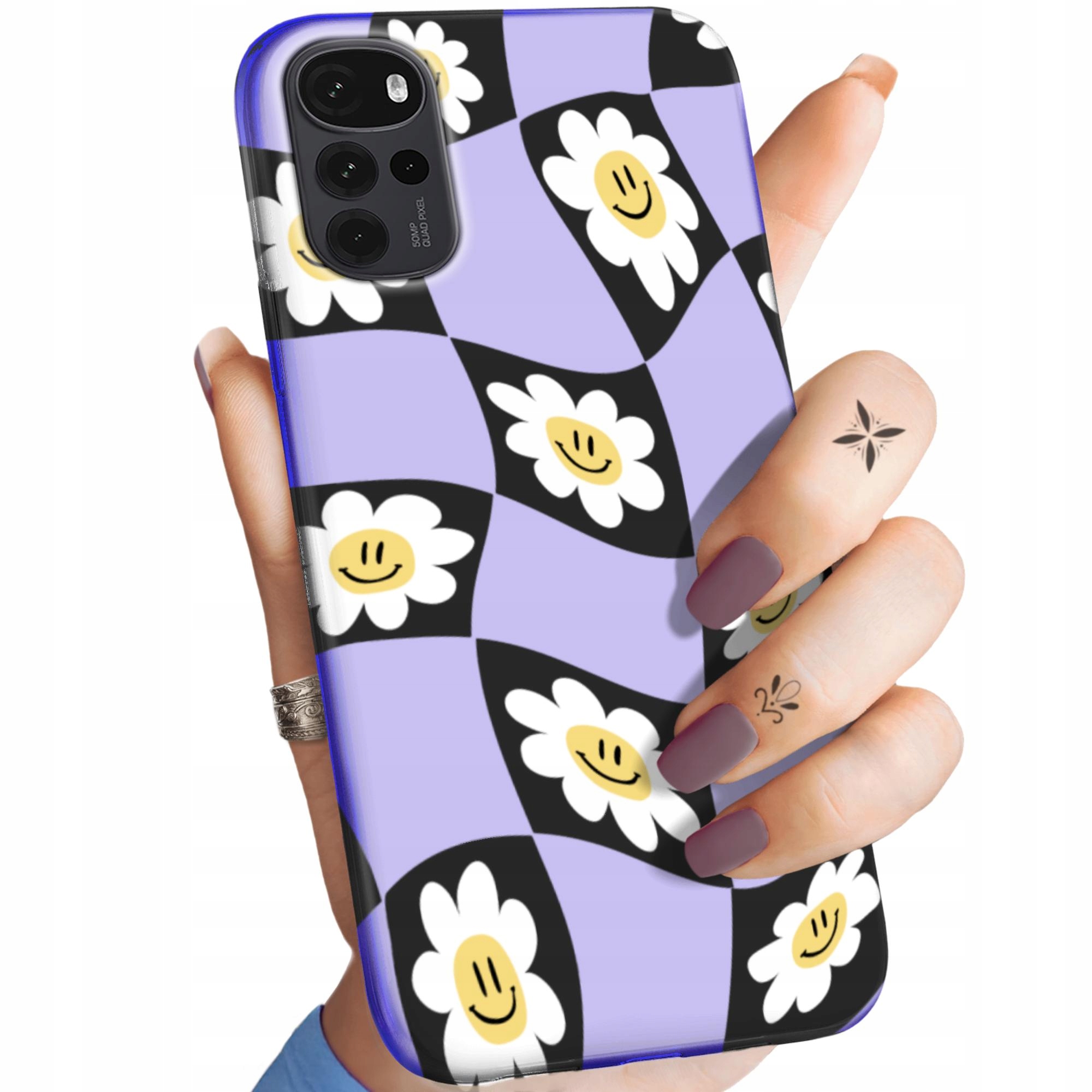 Etui Matowe Do Motorola Moto G22 4G TOP50 Z Nadrukiem Wzorki +szkło
