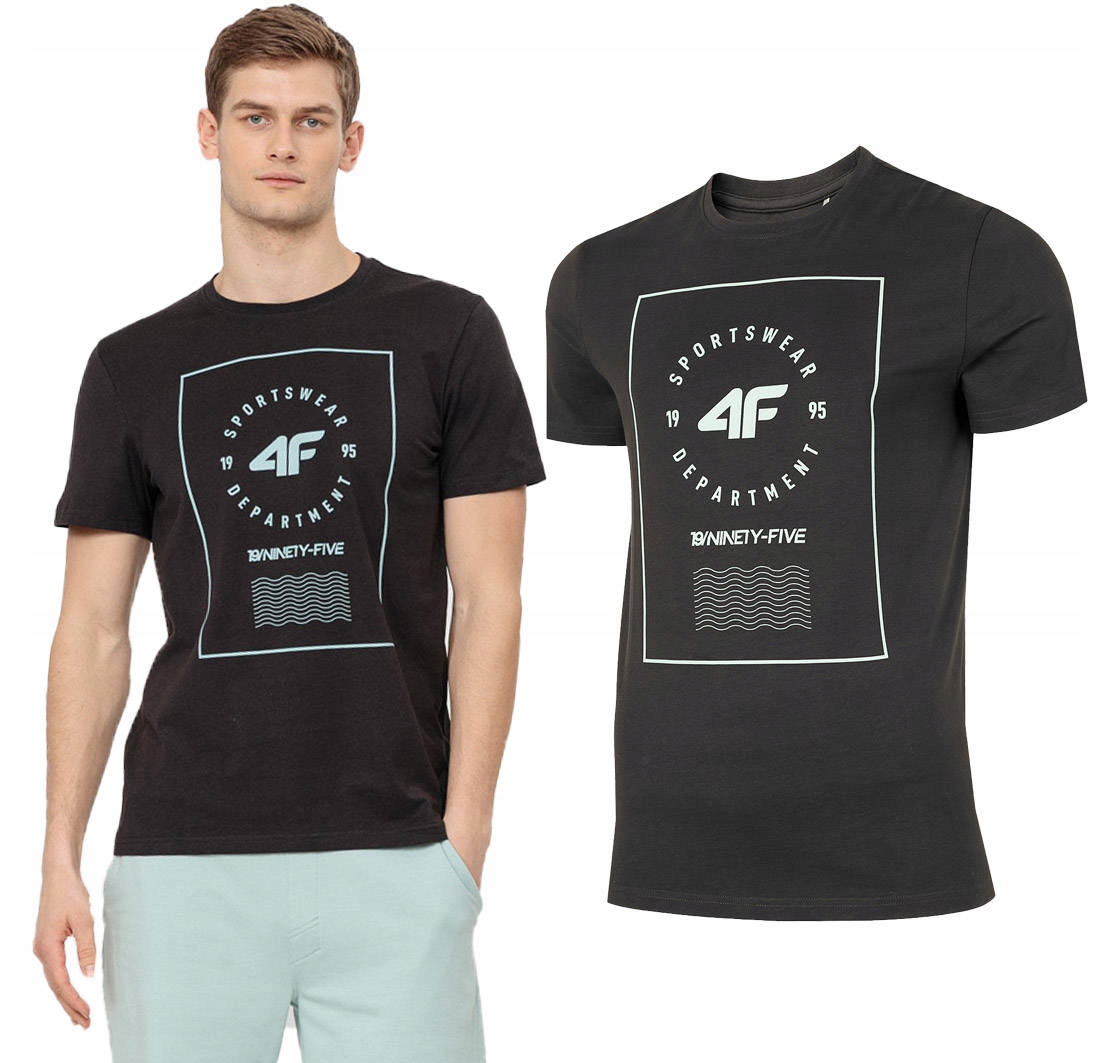 

Koszulka Męska 4F Bawełniana T-shirt TSM033-22 r.L