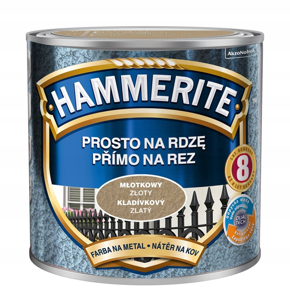 Hammerite Barva na rez 2,5L Zlatá Kladívková