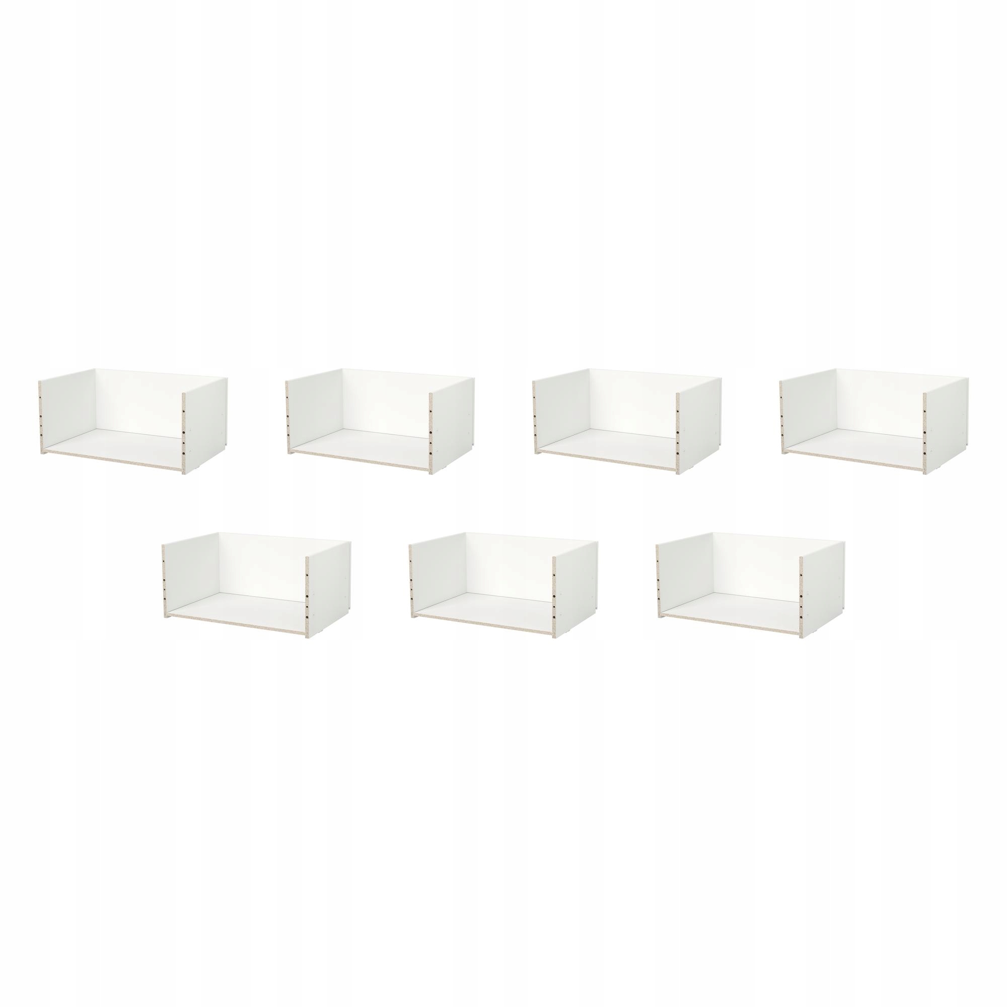 7 ks Besta Rám zásuvky Bílý 60x25x40 cm Organizace domu