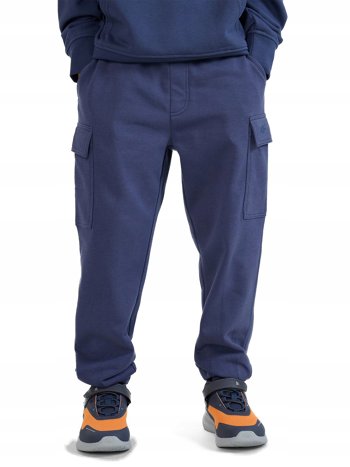4F Spodnie Dresowe Joggery Chłopięce 4FJWSS25TTROM0964-22S Antracyt 140 cm.