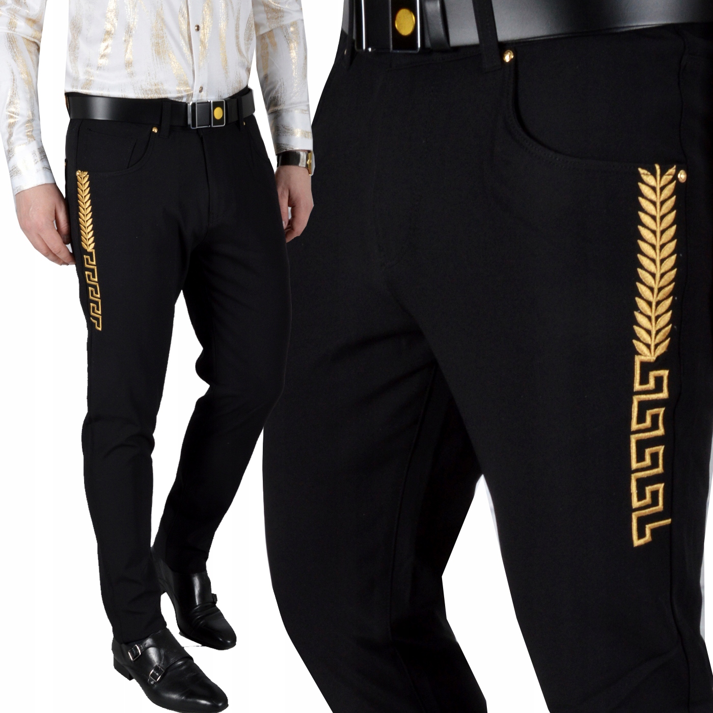 Pánské kalhoty Mondo Limited Elegantní vyšívaná výšivka