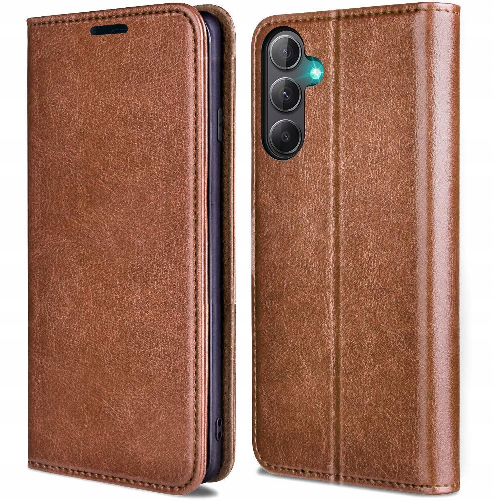 ETUI SKÓRZANE MAGNETYCZNE DO SAMSUNG A14 5G +SZKŁO Dedykowana marka Samsung