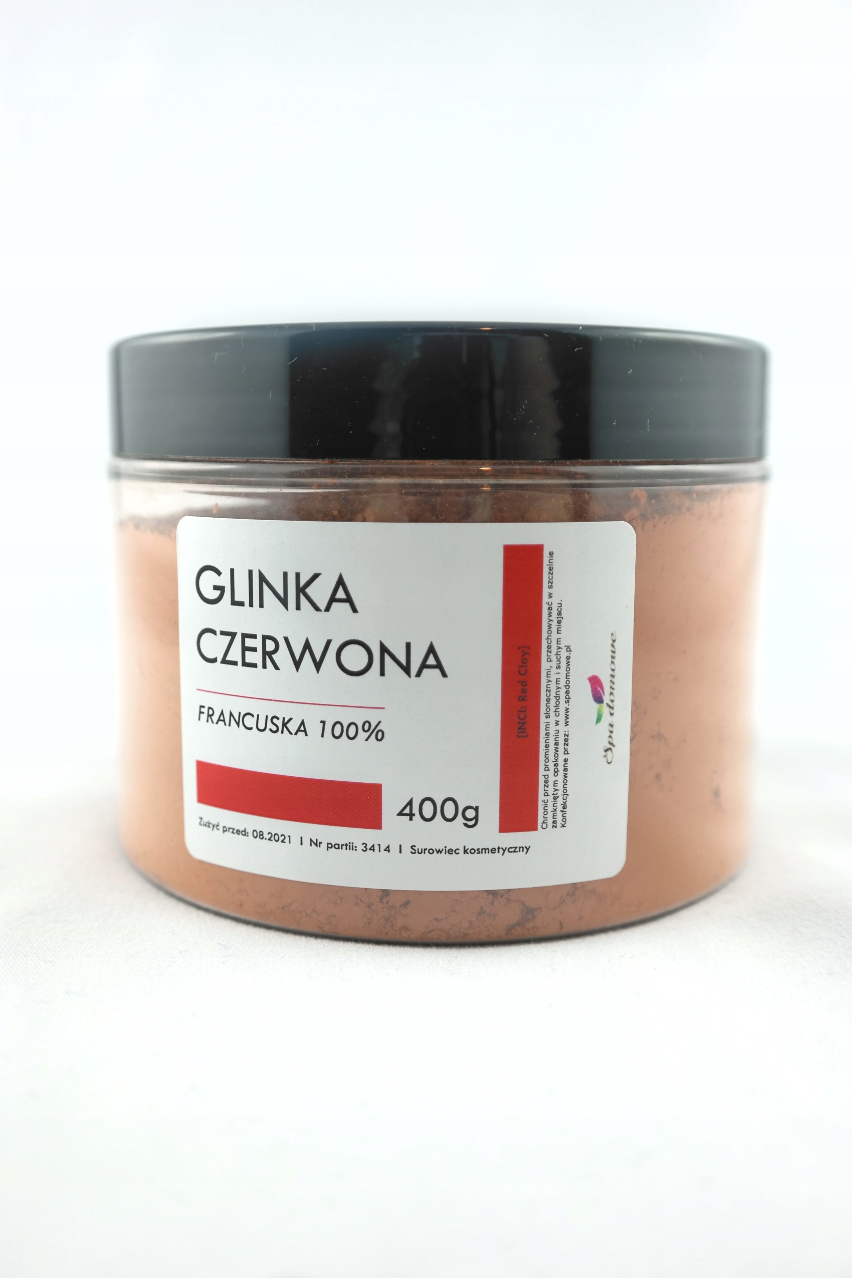 

Glinka Czerwona 400g 100% naczynka