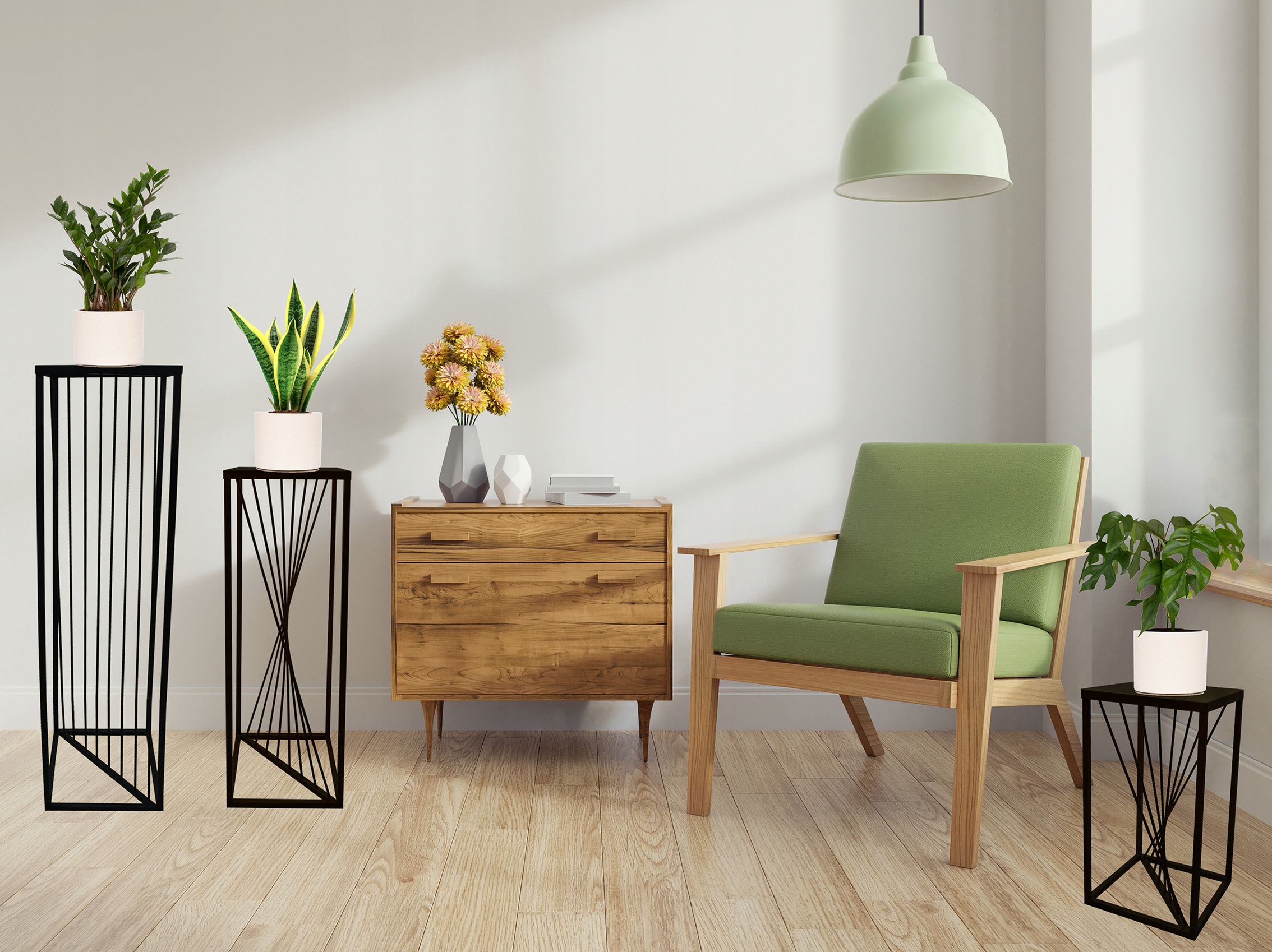 KWIETNIK STOJĄCY STOJAK PÓŁKI NA KWIATY ROŚLINY METALOWY RIVER czarny 100 c Marka Framado