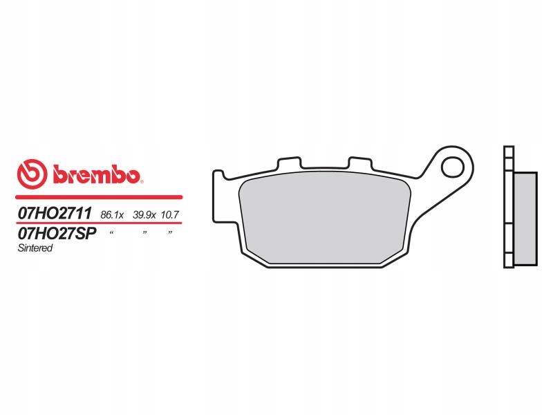 

Brembo 07HO2711 Zestaw klocków hamulcowych