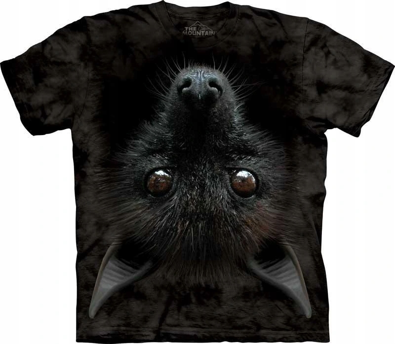 Pánské batikované triko The Mountain Bat Head černé XXXL