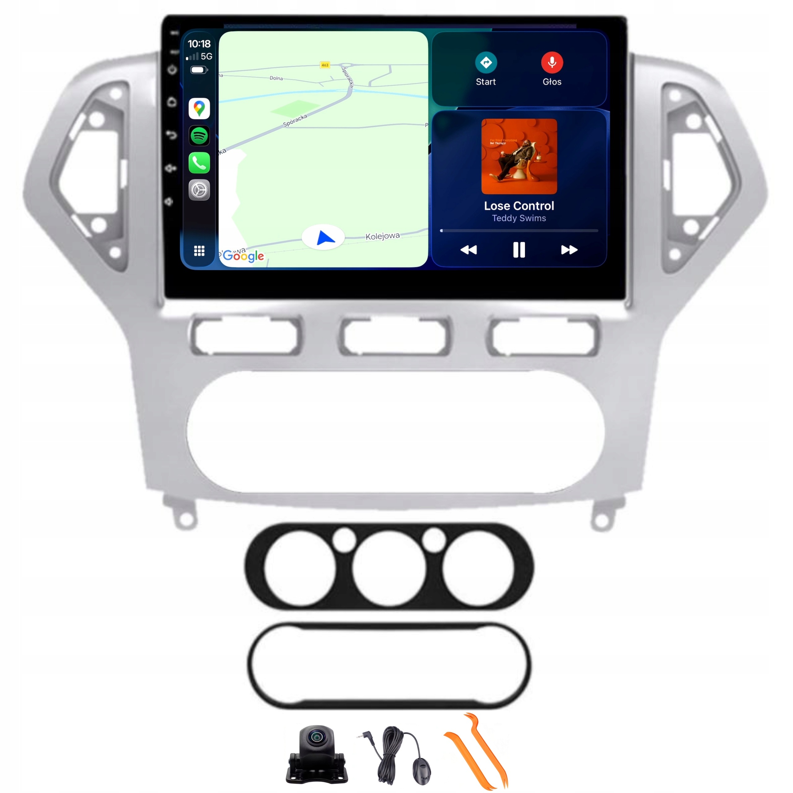 Rádio Android Navigácia VQ230 Qled Carplay Lte Gps Ford Mondeo 4 MK4 07-10