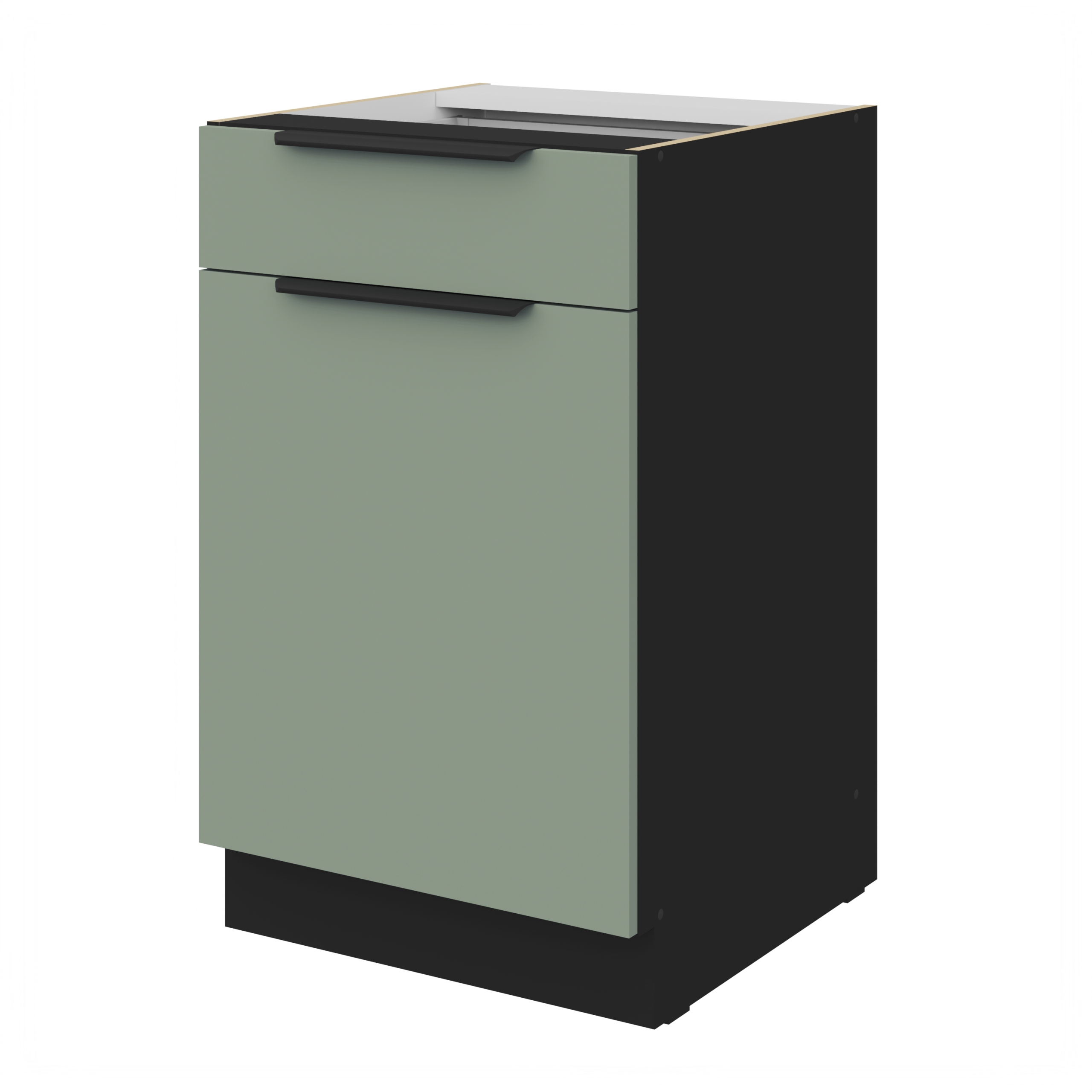 Kuchyňská skříňka stojící 50 s šuplíkem Premium Box Aquamarine Černá