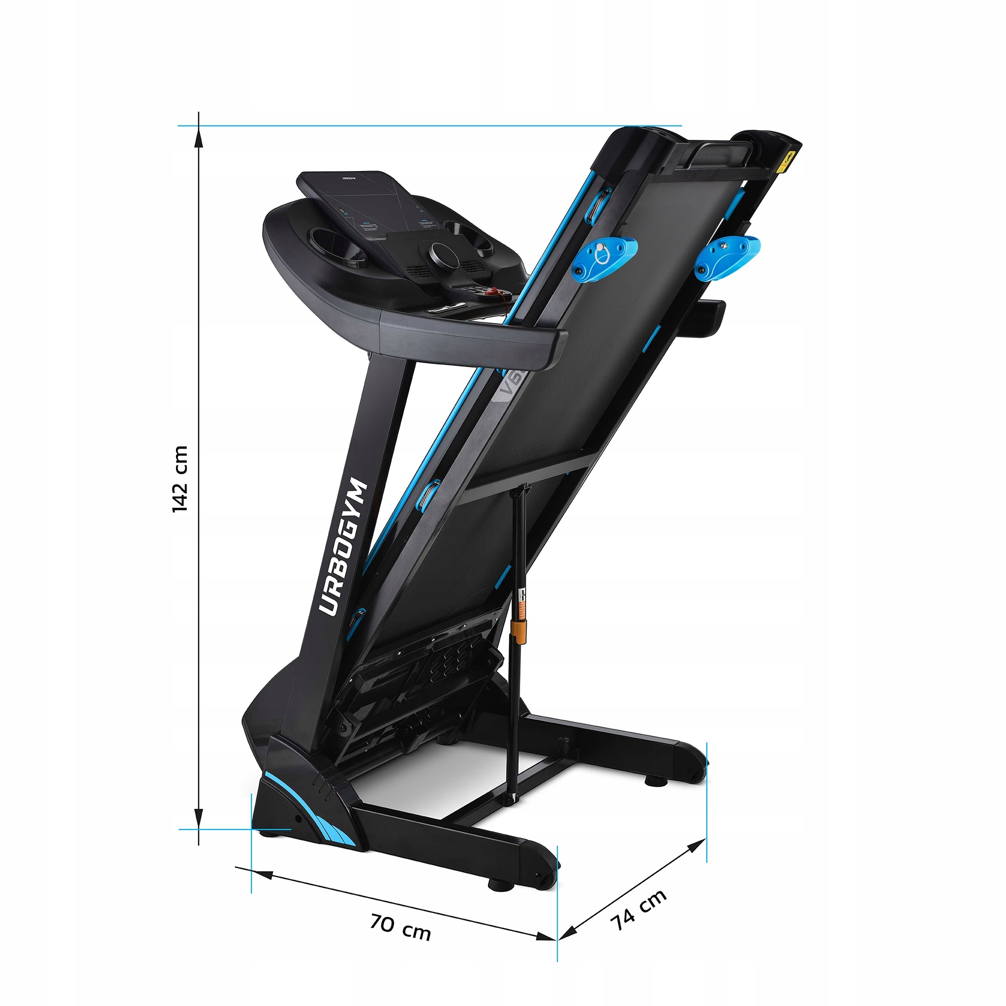 BIEŻNIA ELEKTRYCZNA DOMOWA V680 AMORTYZACJA REGULACJA NACHYLENIA SKŁADANA Moc 4 KM