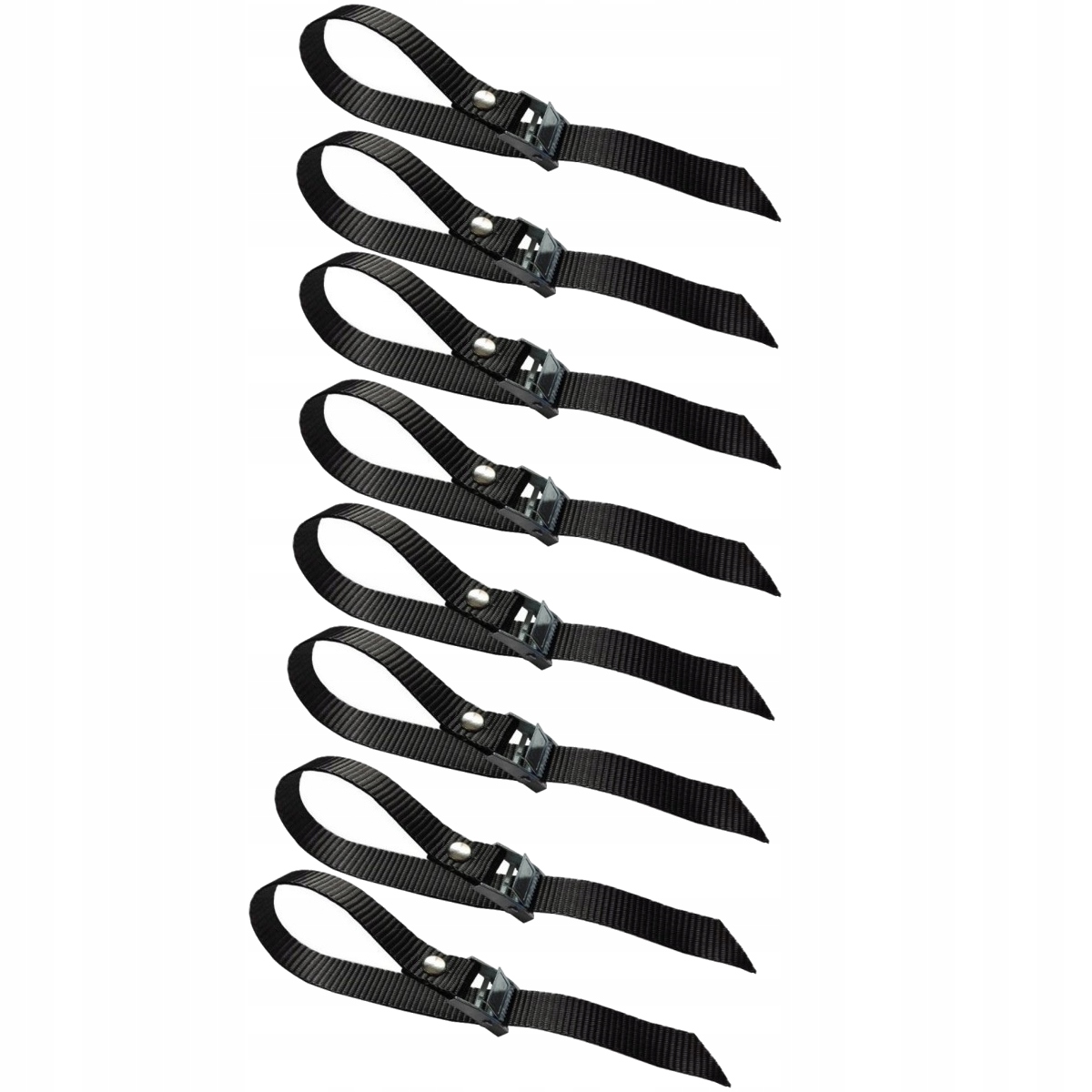 

8x Pasek mocujący parciany z klamrą 35 cm czarny