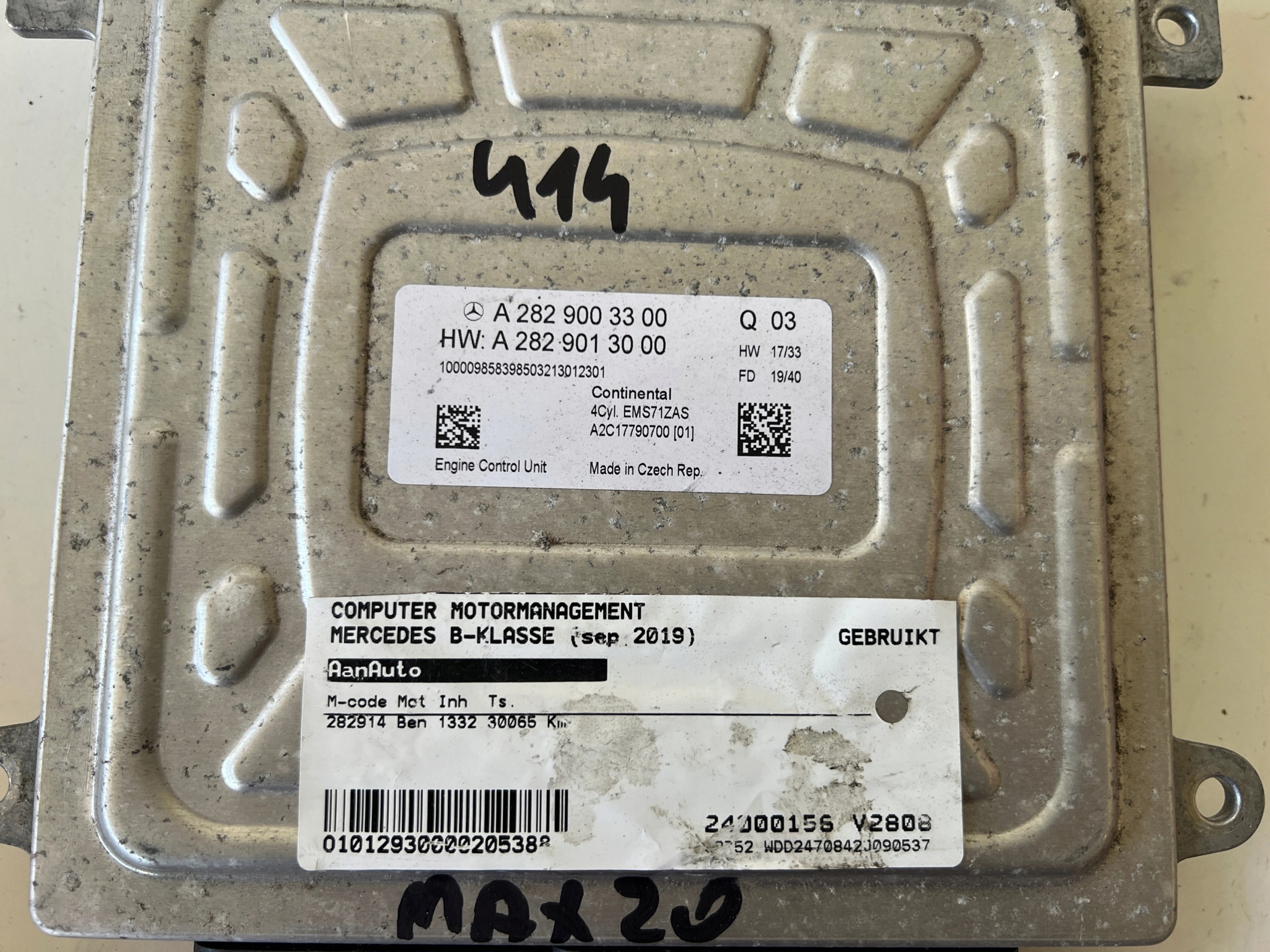 MERCEDES B KLASA 1.3 computer ECU A2829003300 A2829013000 A2C17790700