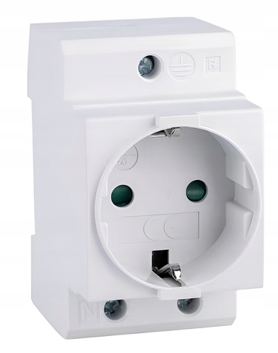 GNIAZDO SCHUKO NA SZYNĘ TH GNIAZDKO MODUŁOWE