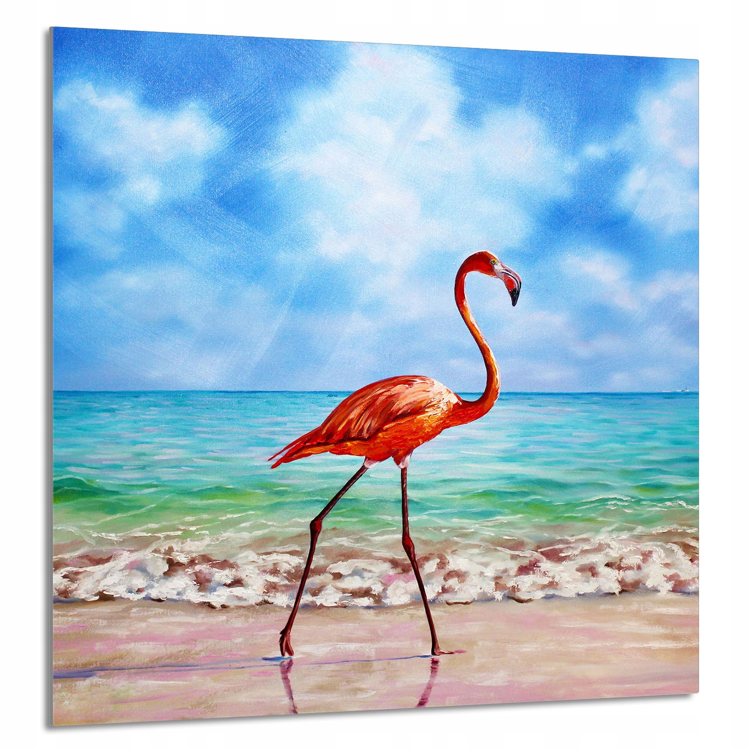 Skleněný Panel Do Kuchyně 60x65 Plameňák Tvrzené Sklo