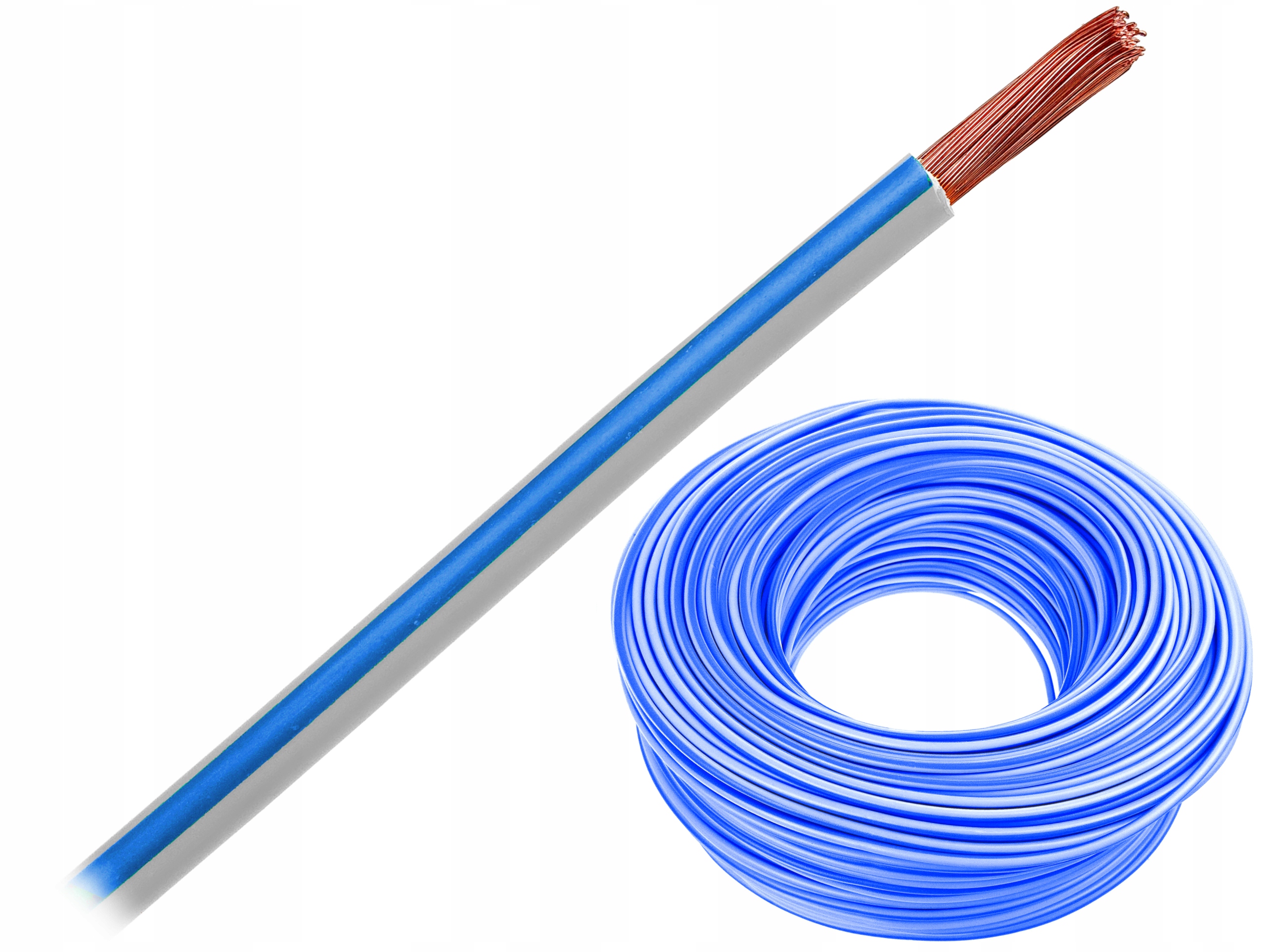 

Przewód linka Flry-b 0,5mm niebiesko biały 0,5 10m