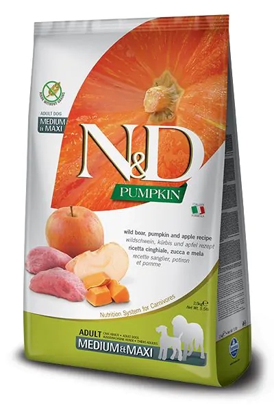 Levně Suché krmivo Farmina N&d divočák, dýně a jablko středních a velkých plemen 2,5 kg