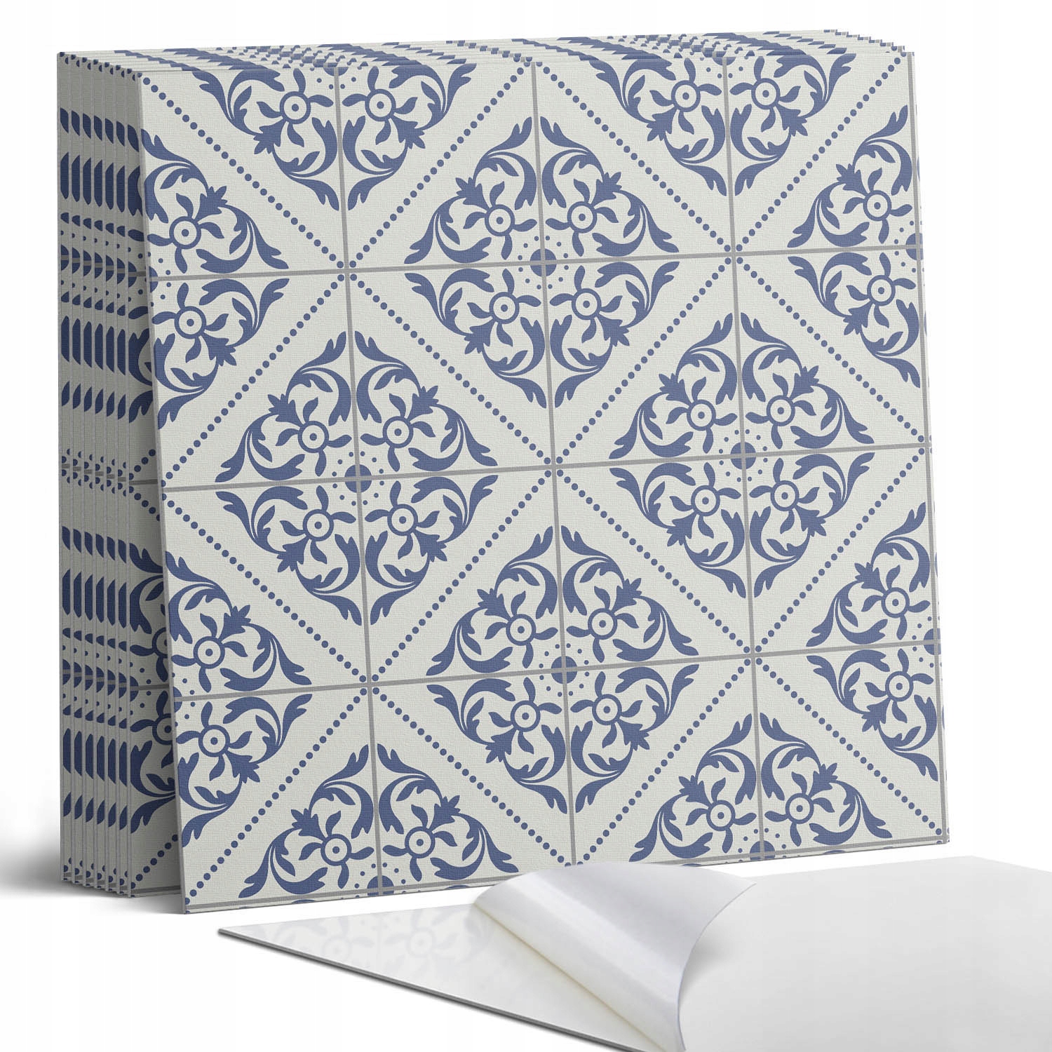 Balíček nástěnných vinylových dlaždic s květinovým dekoračním vzorem 9 x 30 x 30 cm