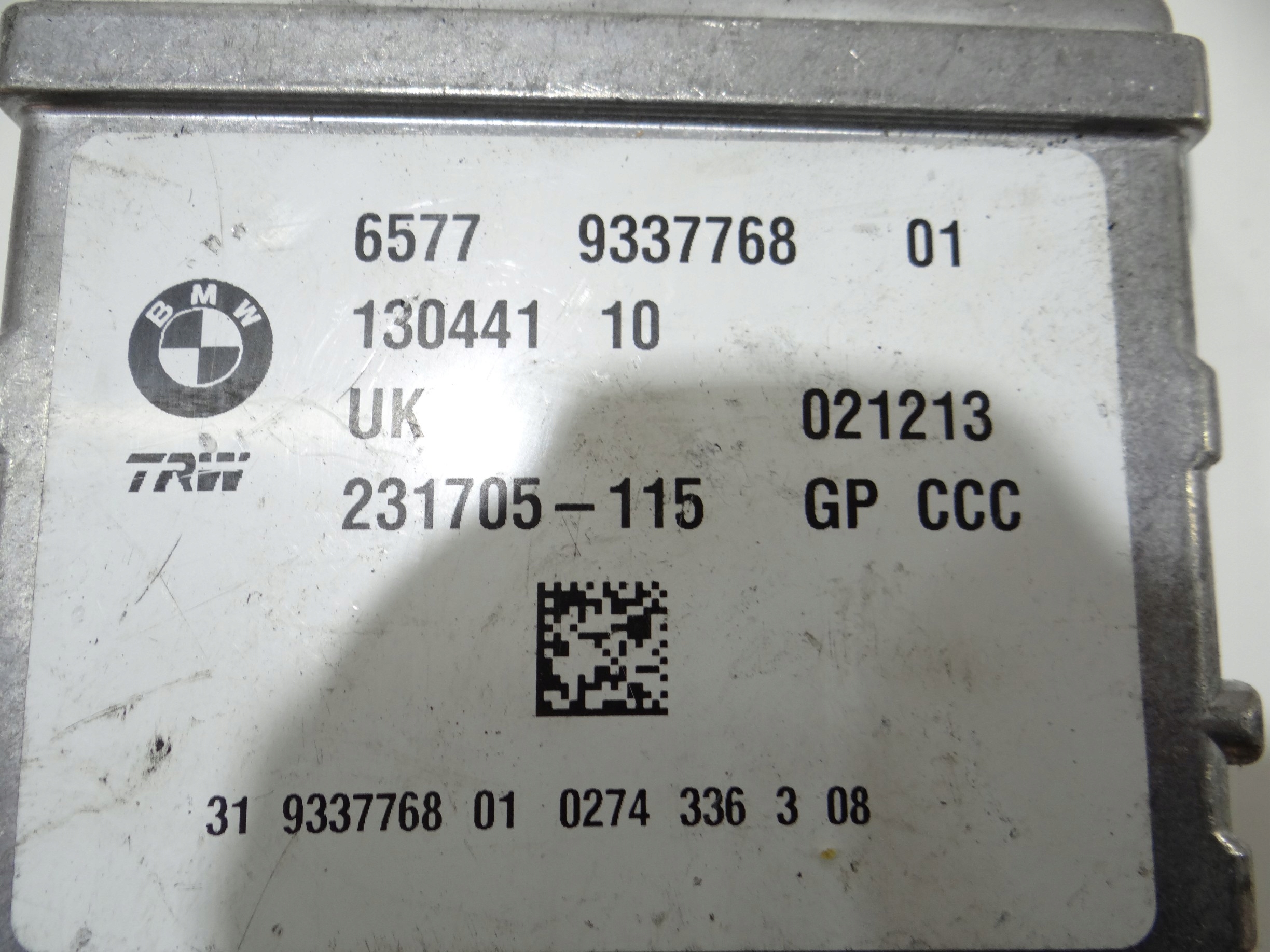 module SENSOR airbag BMW I3 9337768