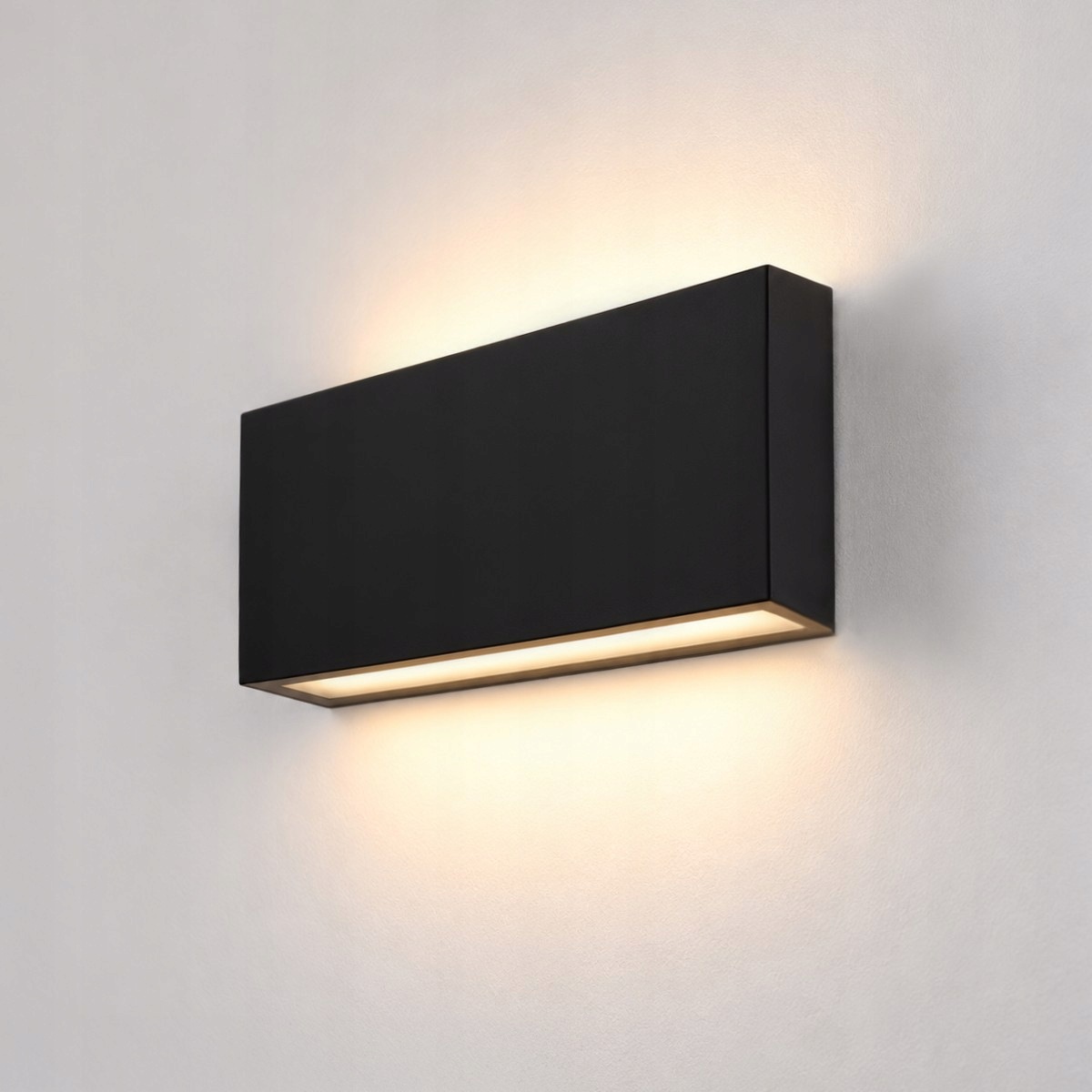 Moura Moderní černé zahradní Led nástěnné svítidlo 12W 3000K IP54
