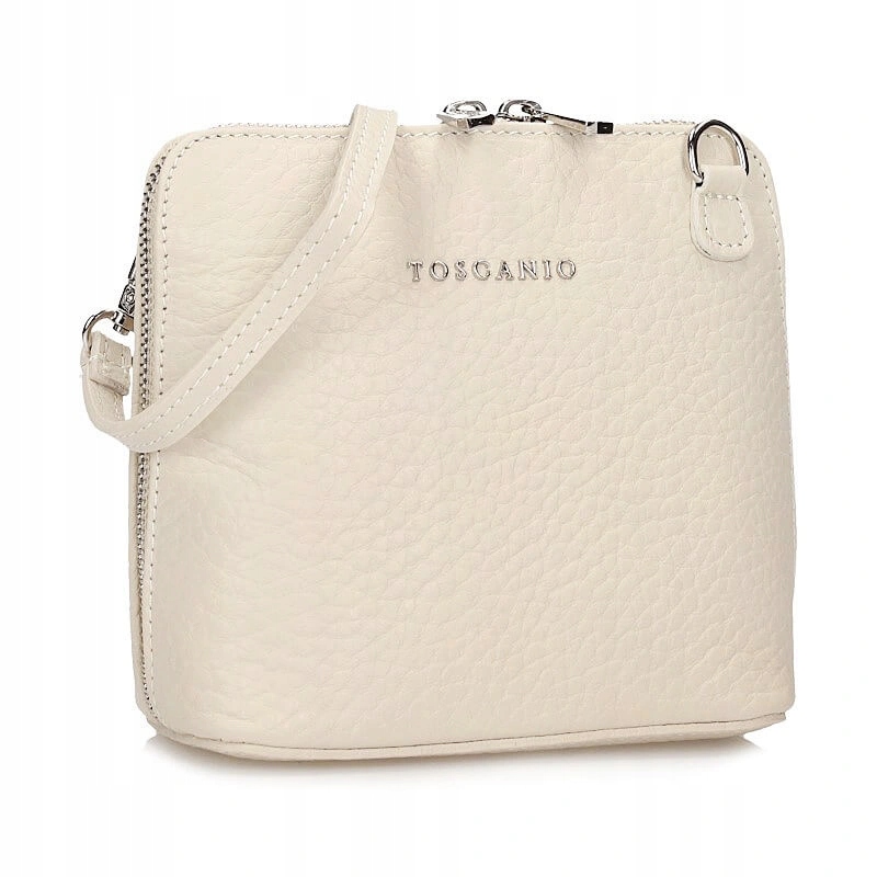 Dámská kabelka Toscanio F59 krémová kabelka přes rameno kožená přes rameno