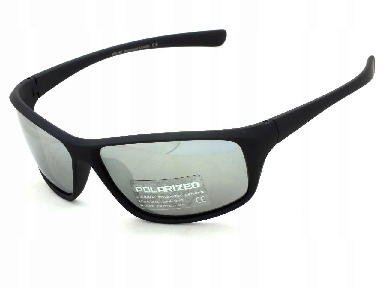 Okulary z polaryzacją Polarized do biegania lustrzanka srebrne Na Rower uv
