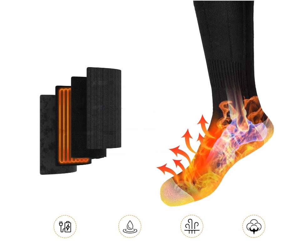 Podgrzewane Skarpety Elektryczne Termiczne Zimowe Marka Inna marka