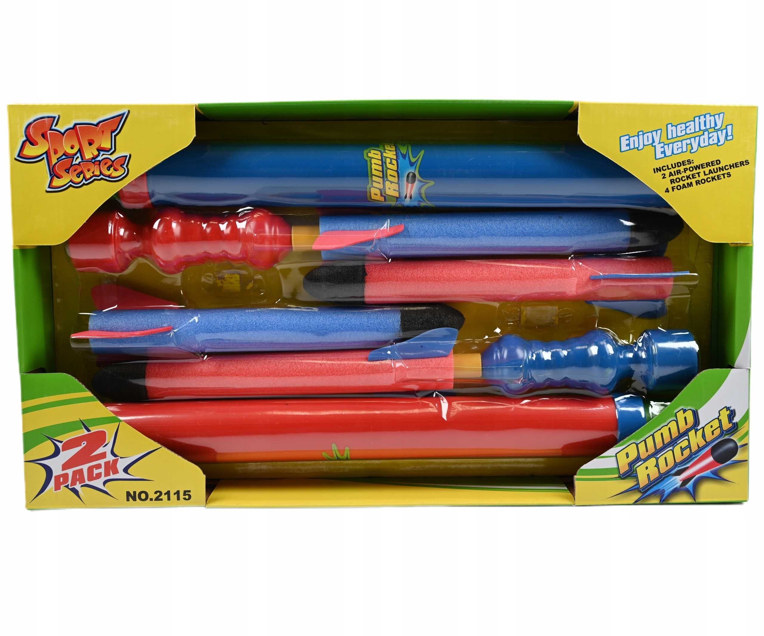 RĘCZNA WYRZUTNIA RAKIET KATAPULTA ROCKET LAUNCHER PIANKOWY POCISK 4SZT