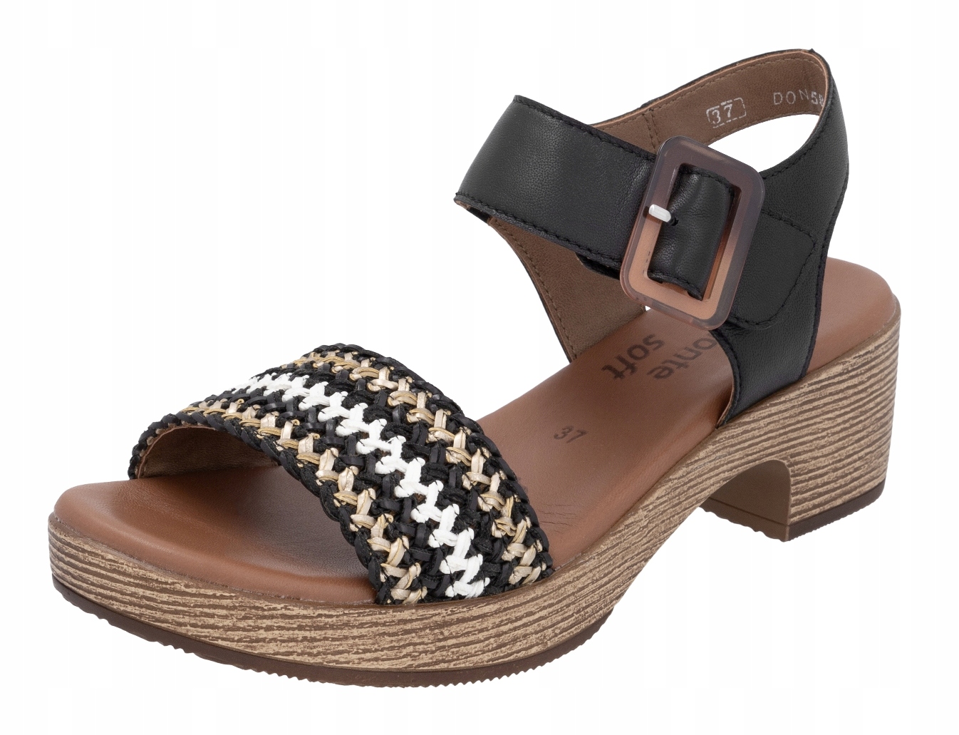 Remonte D0N58-03 vel.39 módní kožené sandály Rieker Soft