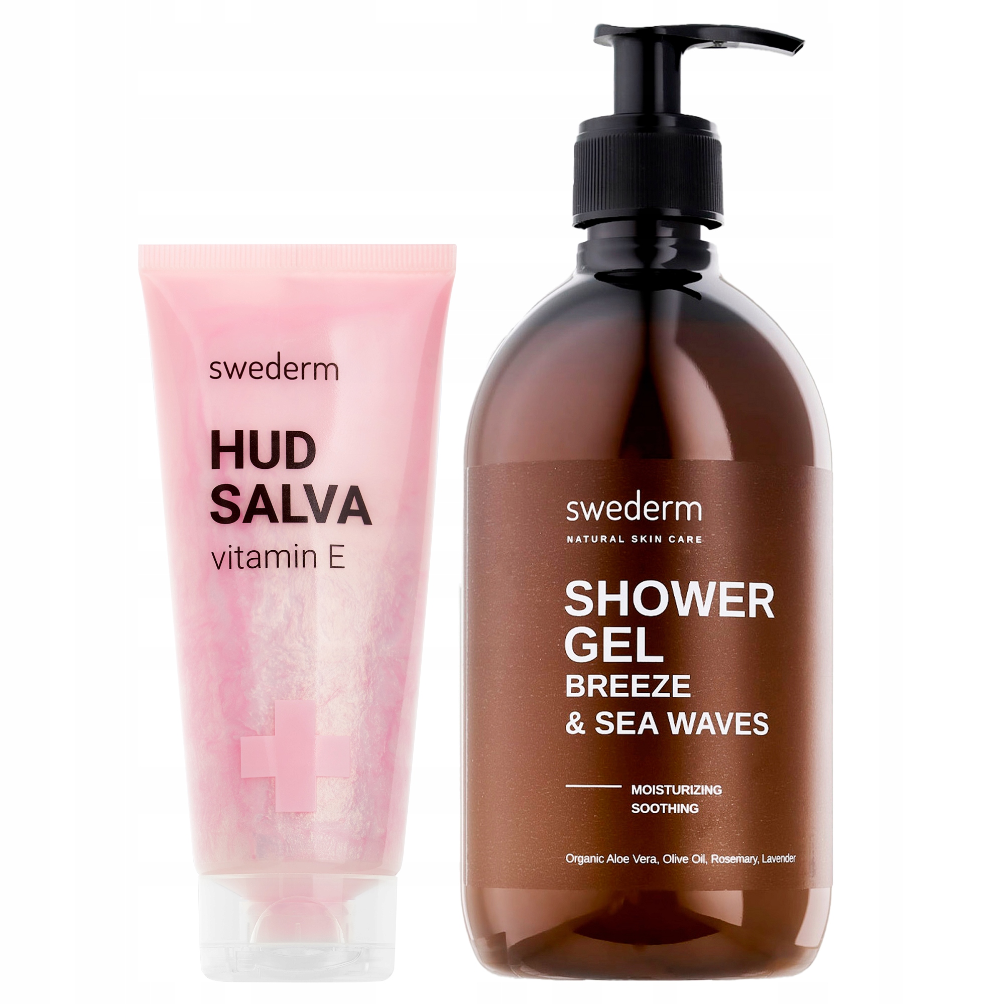 Zestaw Swederm krem Hudsalva Vitamin E żel Shower Gel Breeze & Sea Waves