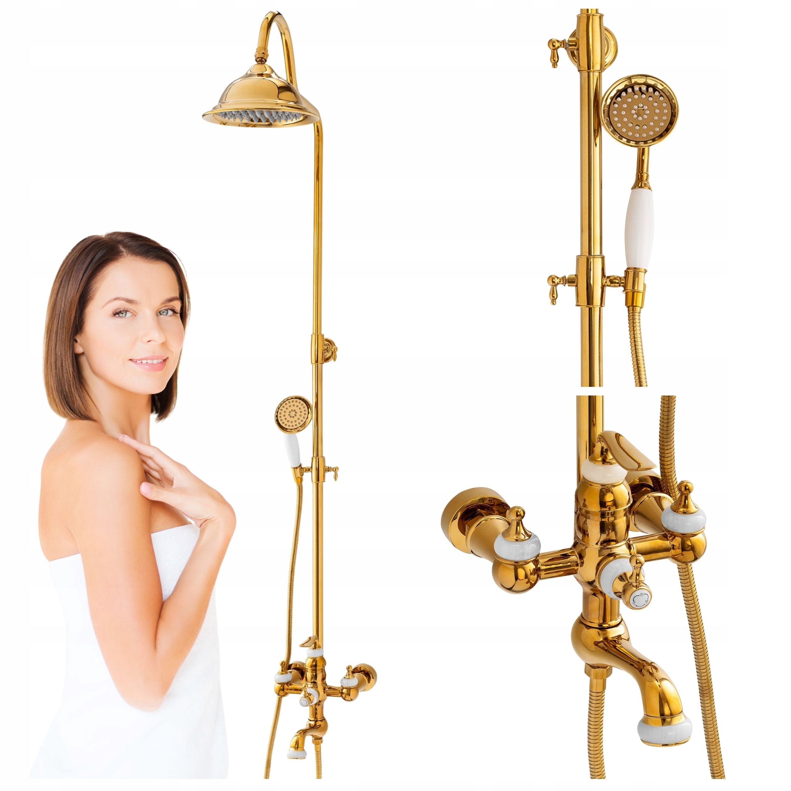 Sprchový Set Nadomítnkový Retro Matilda Zlatý