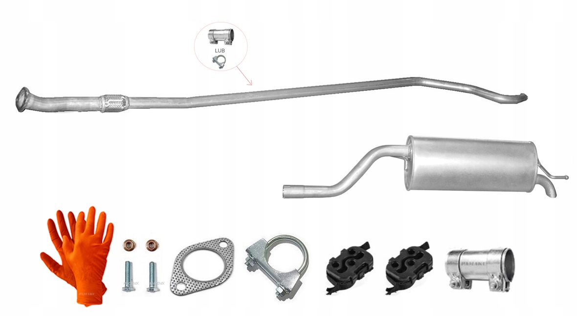 Fiat Grande Punto 1.4i 57 kW (od roku 2005) Trubka Tlumič