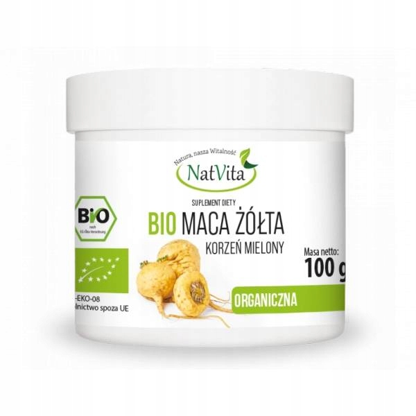 Maca Bio Raw żółta mielona 100g NatVita