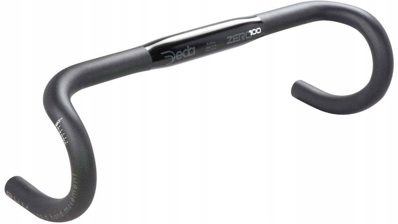 Kierownica Rowerowa Szosowa Deda Zero100 BOB Aluminium Czarna szer: 46cm