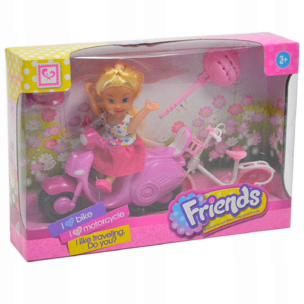 115878 MINI LALKA NA SKUTERZE 12 CM