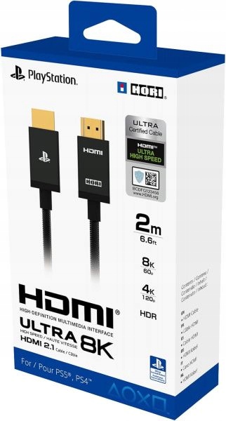 Hori PS5 kabel HDMI 2.1 Ultra High Speed 8K 4K HDR - 2m