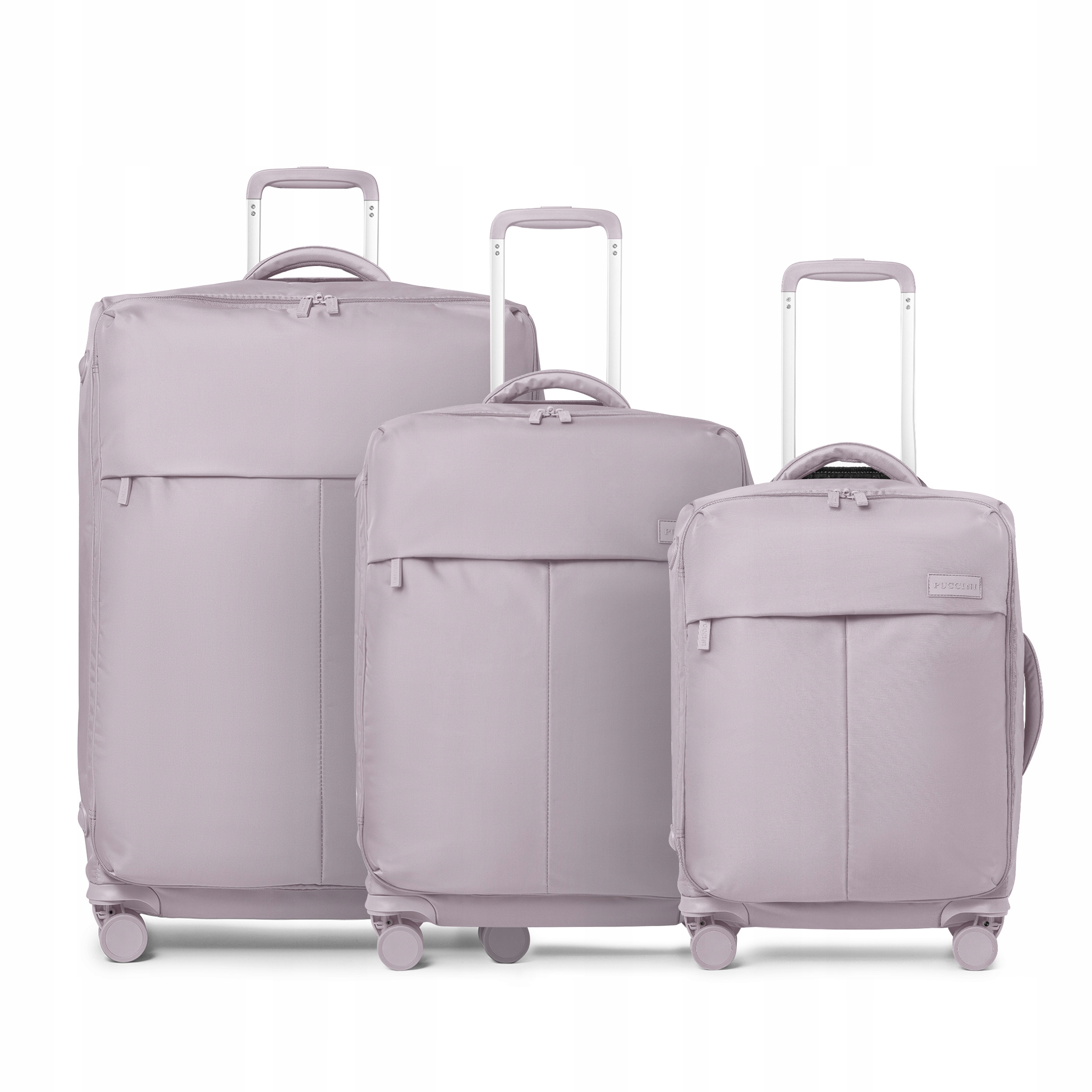 Puccini Zestaw Walizek Podróżnych Materiałowe Nylon Komplet Miękkie 3w1