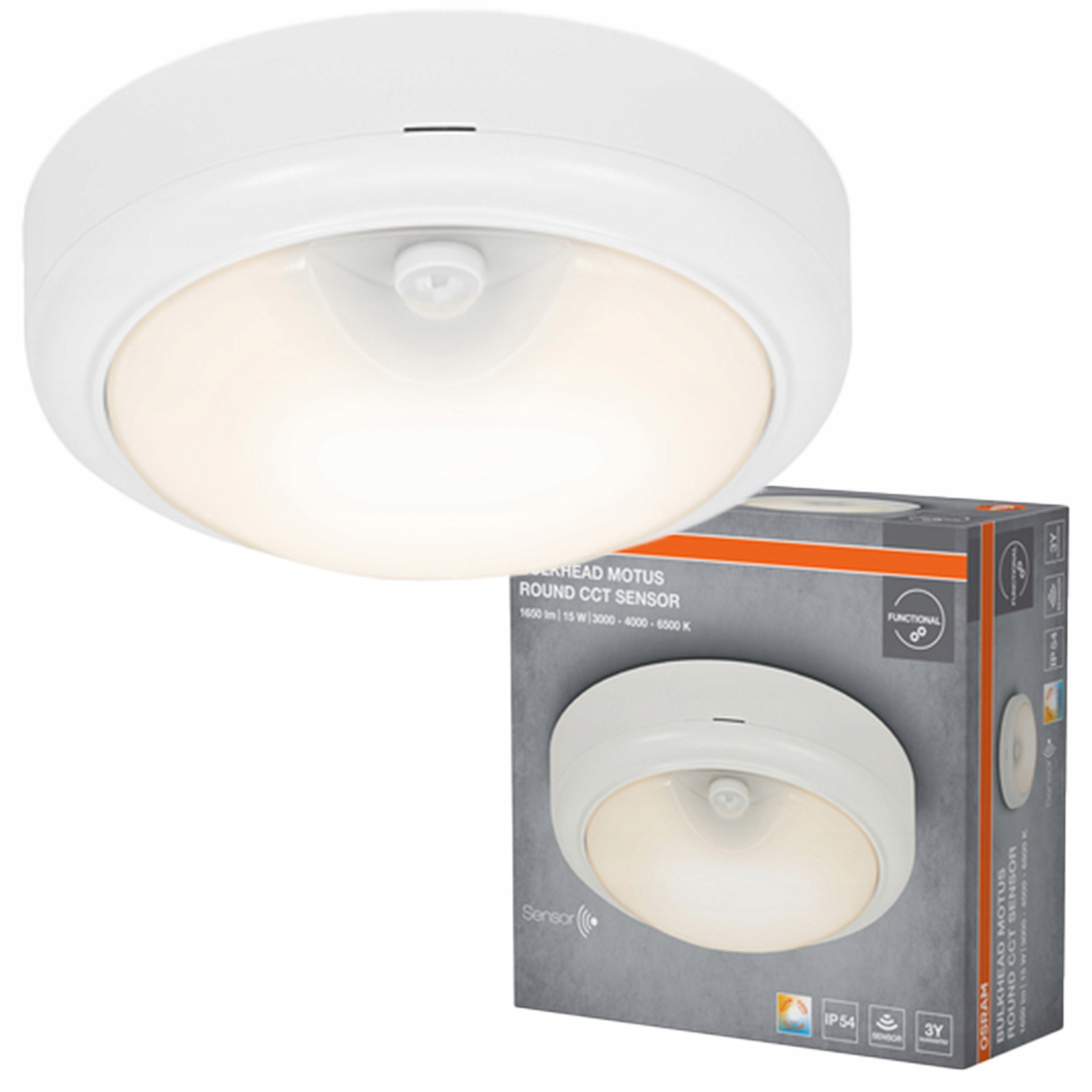 Kanálová lampa Stropní Svítidlo Led 15W 1200lm Cct IP54 IK06 Osram