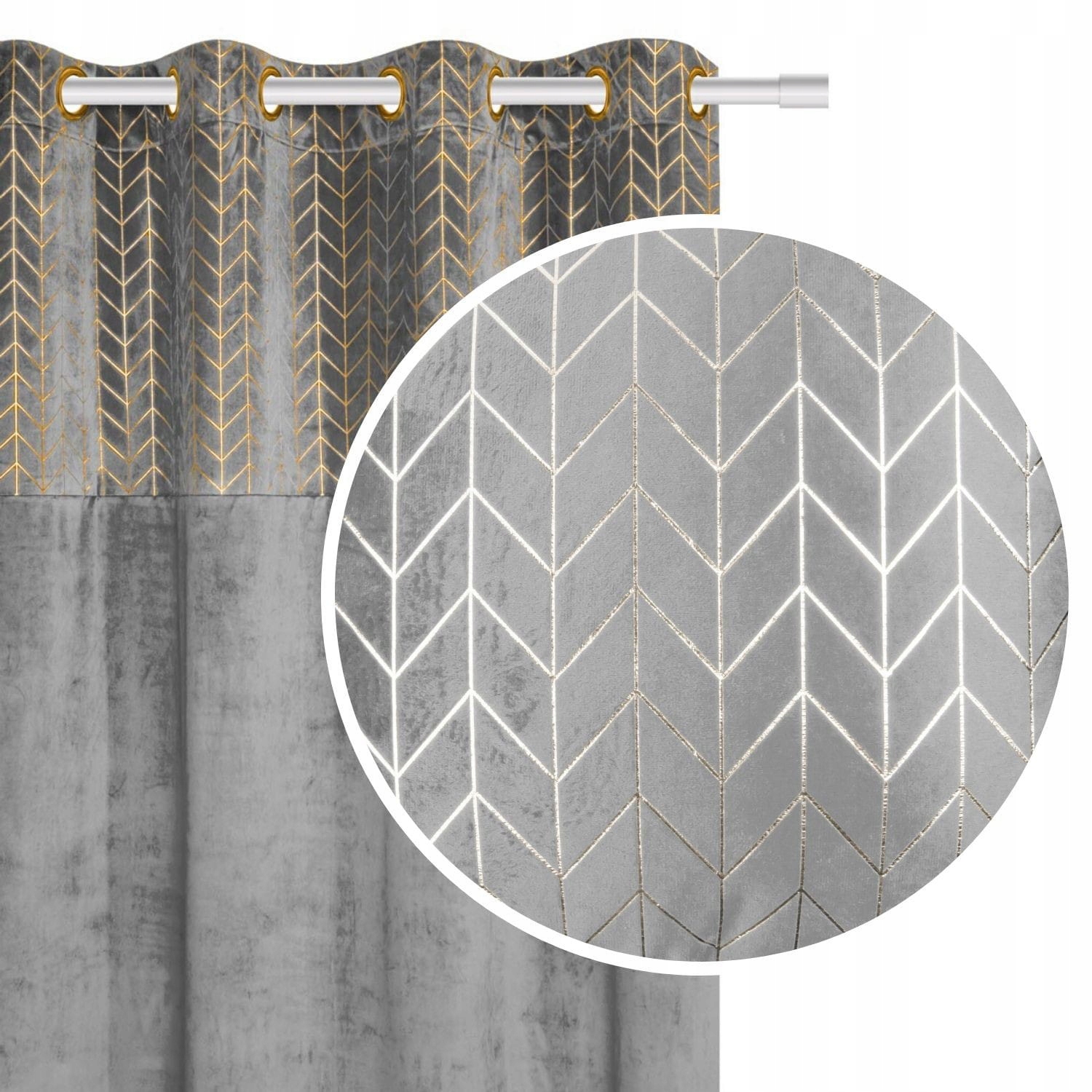 

Zasłona Welurowa 140x250 Velvet Nord Szara