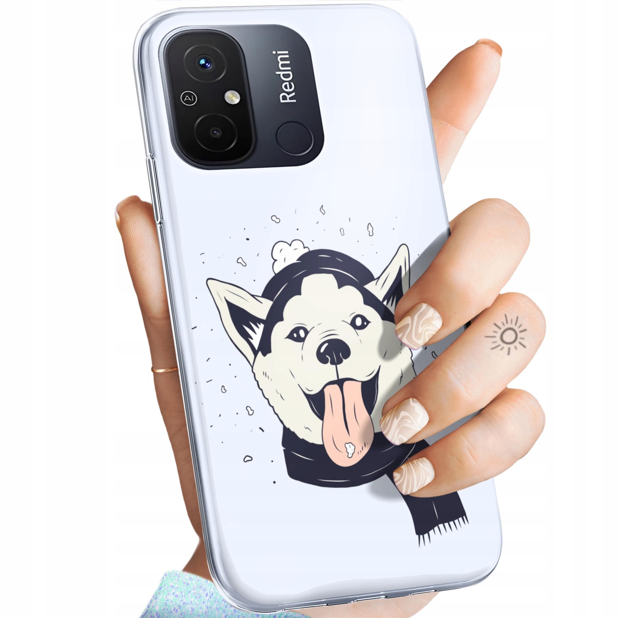 Etui Do Xiaomi Redmi 12C Husky Psy Pieski Obudowa Pokrowiec Case