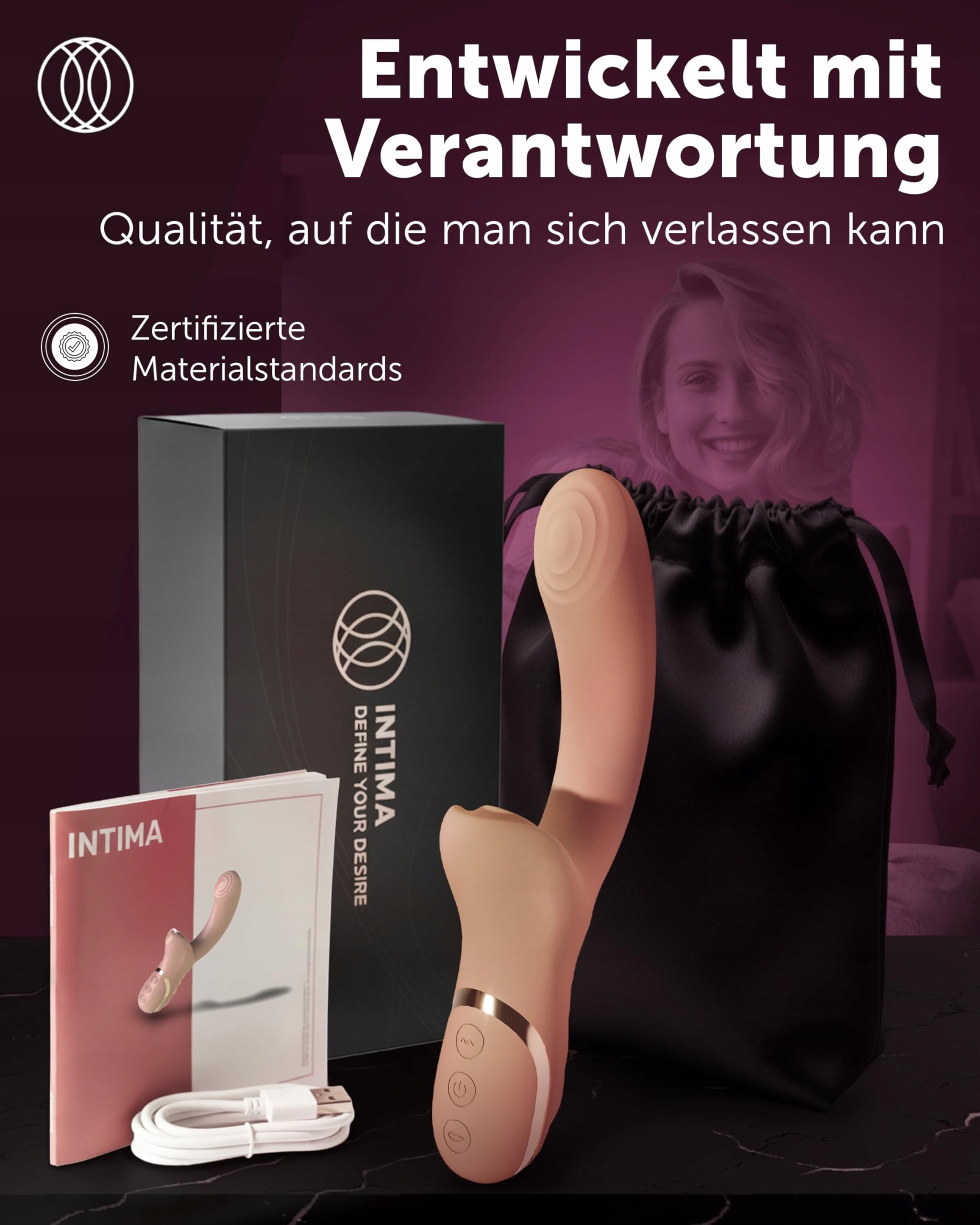 INTIMA FELIN Wibrator G Punkt z Ssaniem Klitorisu dla Kobiet Zestaw Dla Par — miniatura 6