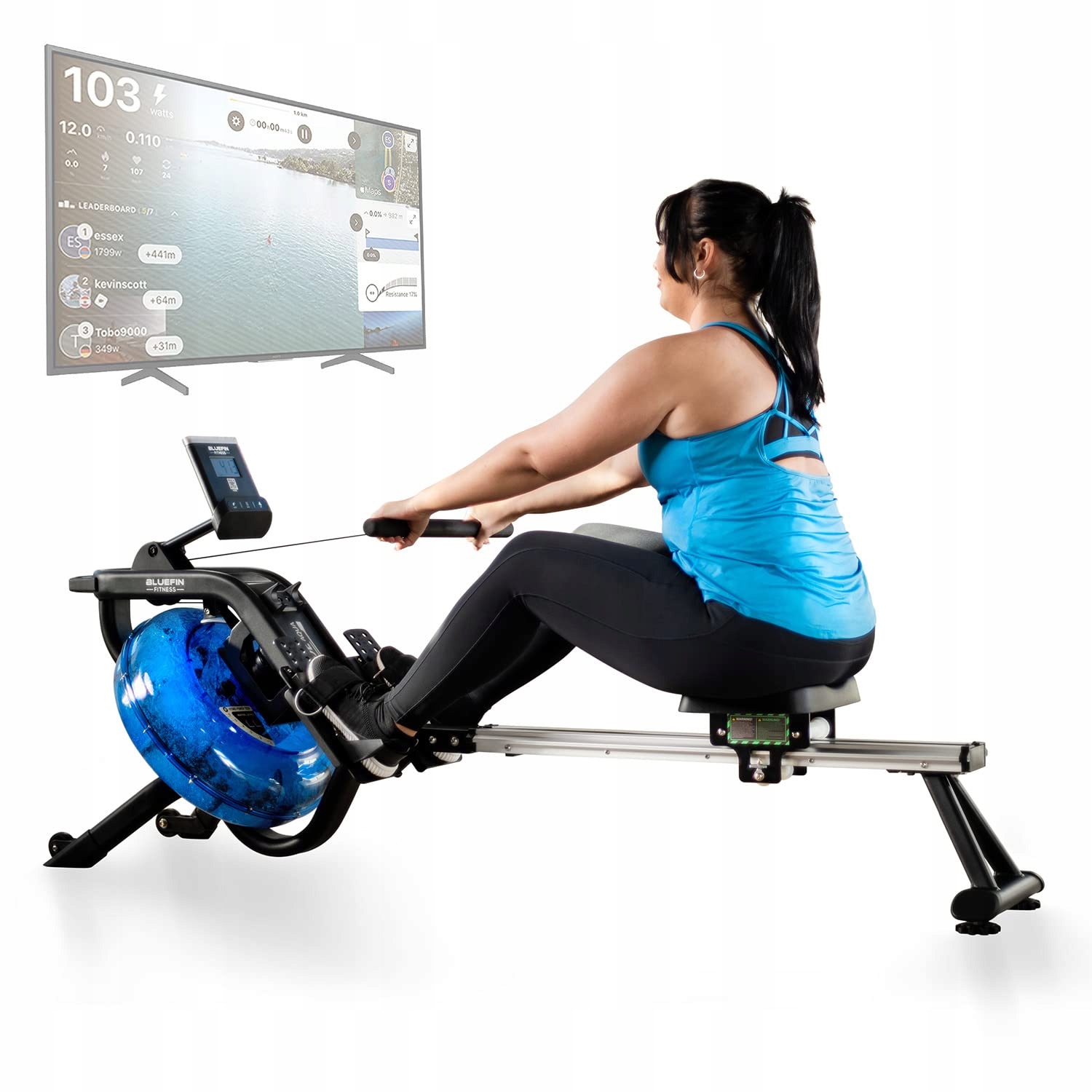 Bluefin Fitness Blade Aqua M-1 – Wioślarz wodny z aplikacją Kinomap