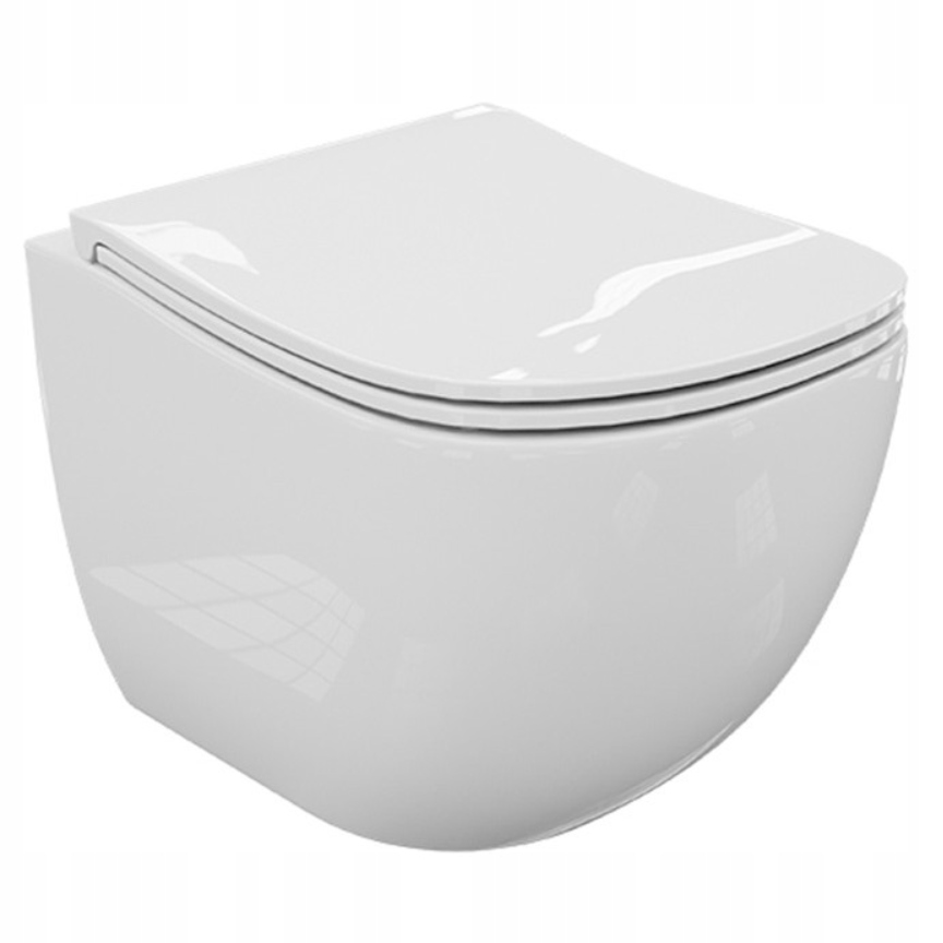 Miska Wc wisząca wirowa wyprofilowana biała Lavita Ergoseat 3.0 z deska