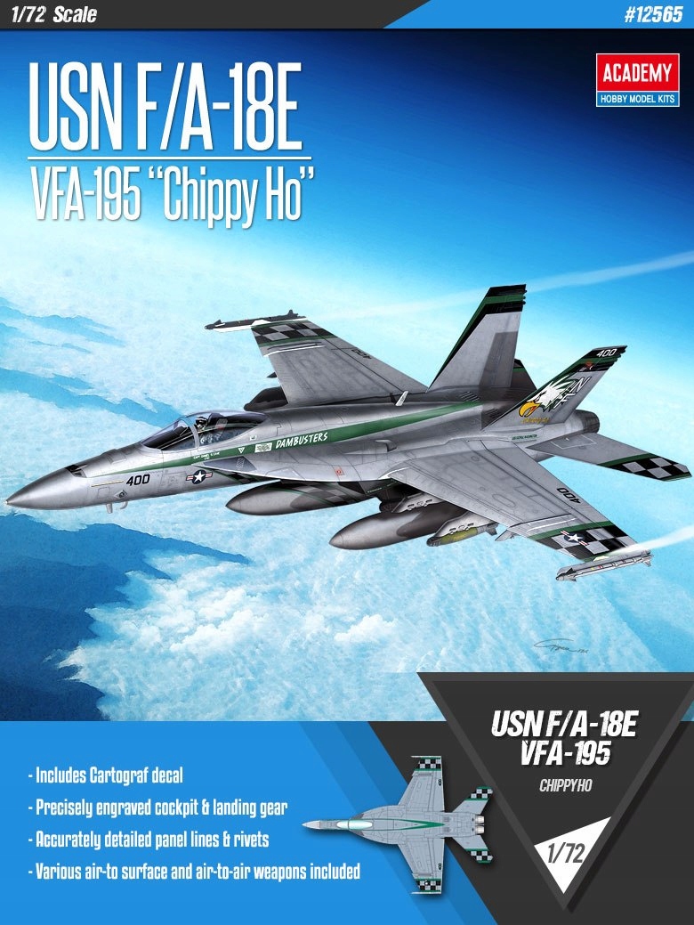 Academy 12565 Usm F/A-18E Chippy Ho 1:72