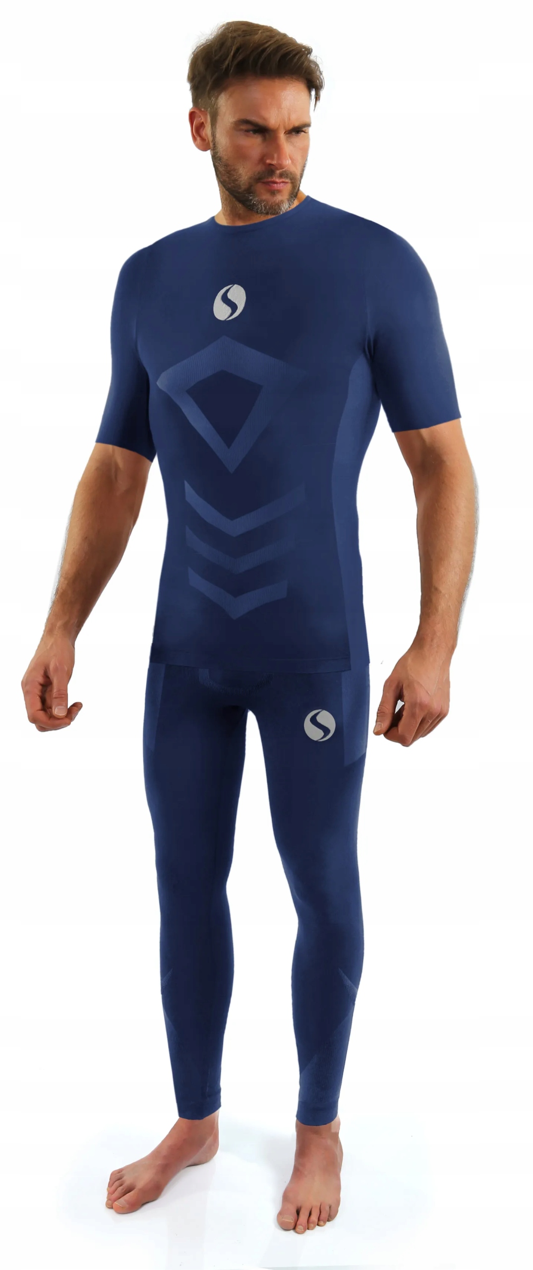Sesto Senso Pánský krátko-dlouhý komplet Thermo CL39, CL42 Tmavě modrá L/XL