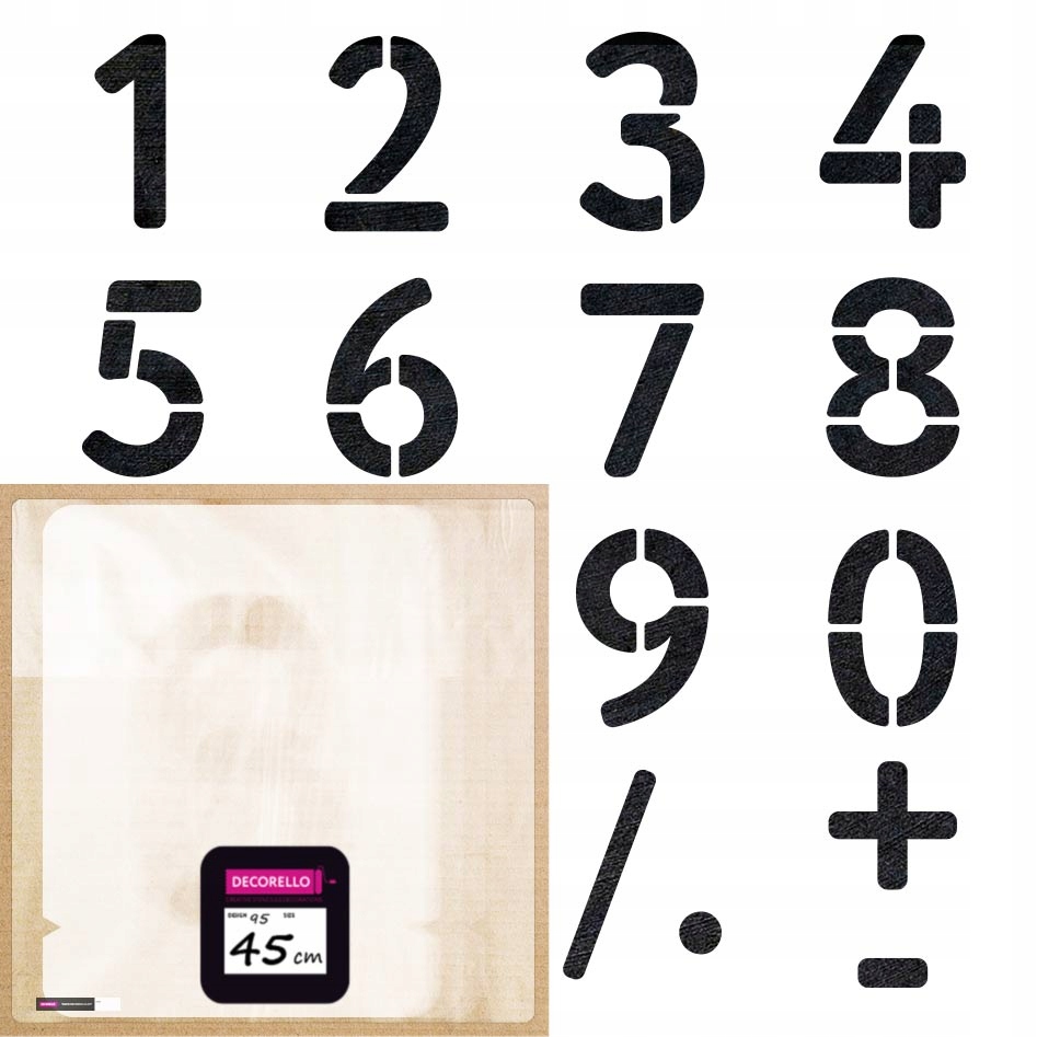 Трафареты для рисования цифры ROUND-высота 45 см