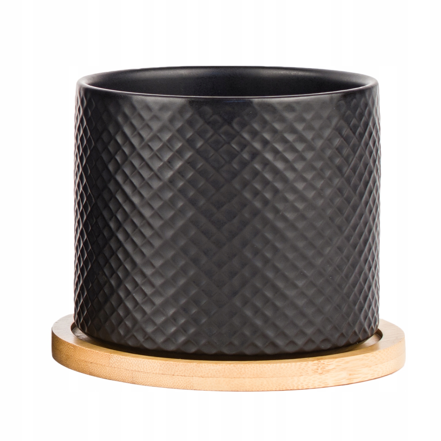 

Donica Pino z podstawką Czarna Ceramiczna śr. 12cm