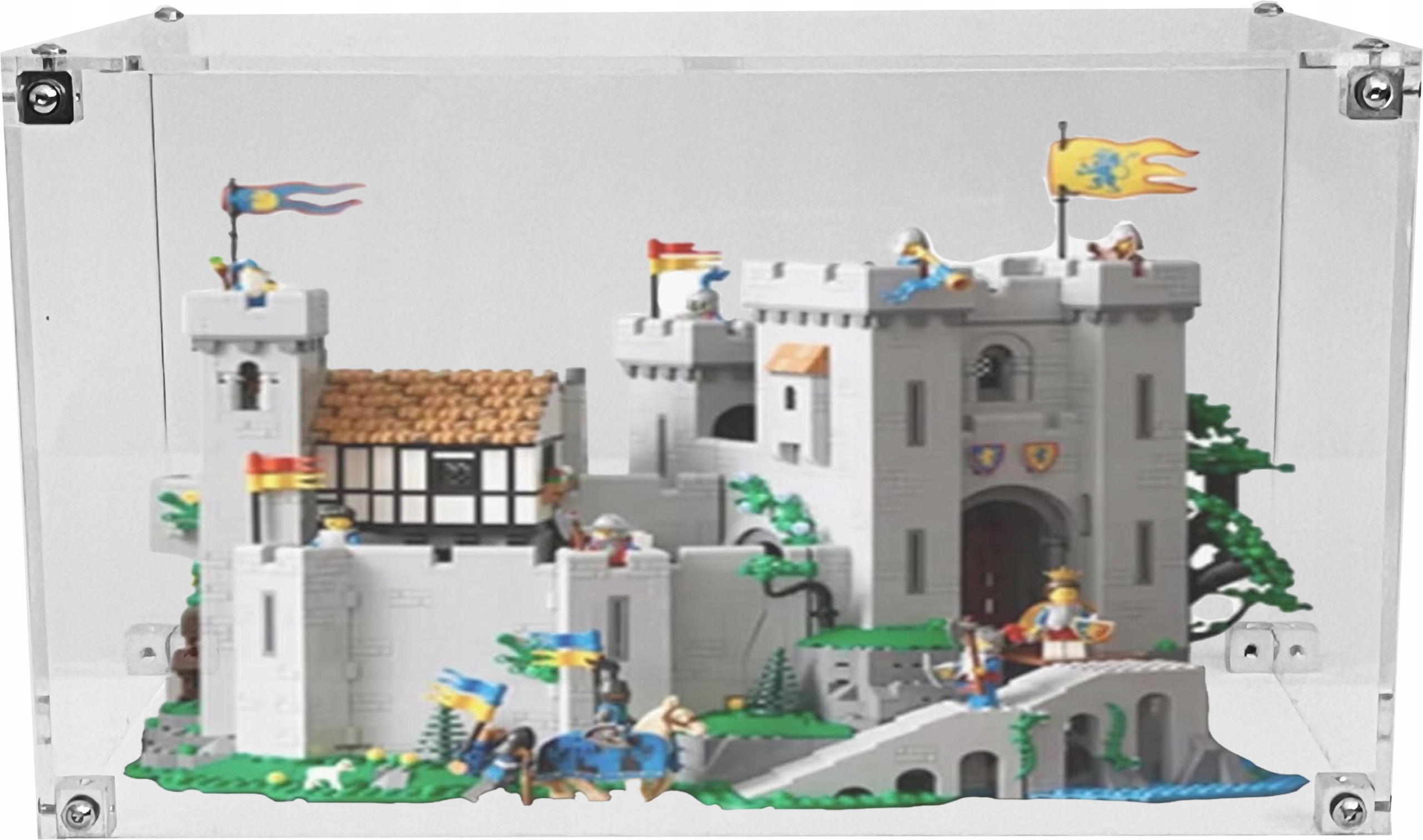 Vitrína Drewlandia pro stavebnici Lego 10305 Zámek rytířů erbu Lev