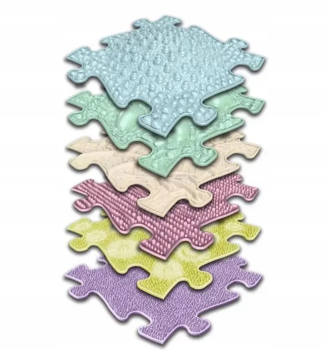 Mata Sensoryczna Ortopedyczna Muffik Baby Pastel 6w1 Puzzle dla Dzieci