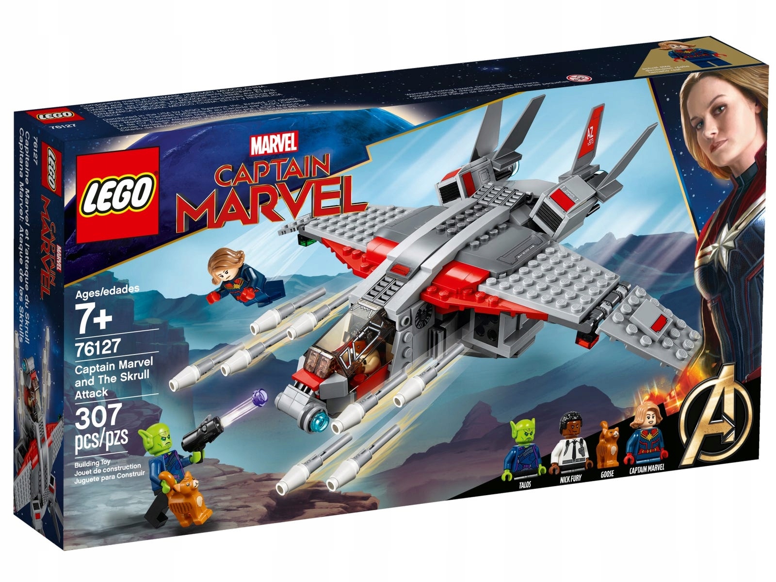 Lego Marvel Heroes 76127 Kapitan Marvel i atak Skrullów Nowe