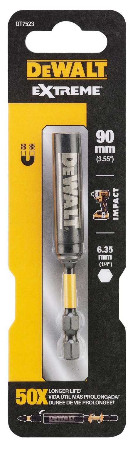DeWALT DT7523 UCHWYT DO BITÓW IMPACT EXTREME 90mm Marka DeWalt